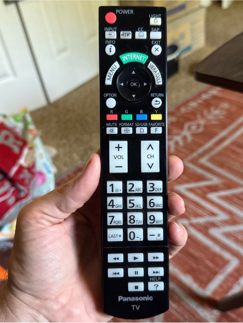 N2QAYB000703 For Panasonic TV Remote Control TC-L47WT50 TC-L55WT50 Untested